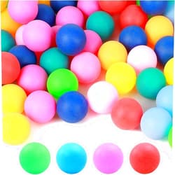 Huansihan 30 Pcs Colored Table Tennis Balls, Plastic Ping Pong Balls for Ball Pit, 40mm for Pong Game and Advertising, Kids, DIY, Fun Arts, Pet Toys