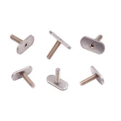 METER STAR 6pcs 304 Stainless Steel M6 Threads Kayak Rail/Track Screws & Track Nuts T Bolt Hardware Gear Mounting Accessories Kit,Kayak Rail Track Accessories for Kayaks Canoes Boats Rails