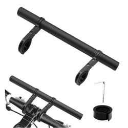 DXMWWTP Bike Handlebar Extender, 11.8in Double Bicycle Handlebar Extension Bracket,Multifunctional Aluminum Alloy Bracket Extension for Holding Bicycle Speedometer, Headlight, GPS (30cm Black)