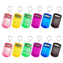 Cryptolux 12Pcs Mini Calculator Keychain Portable Pocket Small Calculator,Suitable for Students at School and at Home