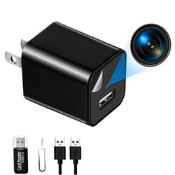 OQZZ WiFi Mini Camera - HD 1080P Small Camera - Nanny Cam - USB Charger Camera with Night Vision Motion Detection，Security Surveillance Camera for Home & Office