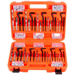 HORUSDY 300-Piece Helicoil Thread Repair Kit, Metric & SAE, HSS Drill Helicoil Repair Kit, Metric: M5 M6 M8 M10 M12 | SAE: 1/4