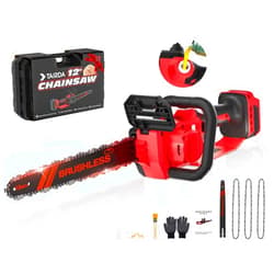 TAIRDA 12-Inch Brushless Chainsaw Compatible for milwaukee 18V Battery(NO Battery), Mini Chainsaw Cordless with Auto Oiler&Security Lock, 1000W Chain Saw for Tree Trimming, Wood Cutting(Tool Only)