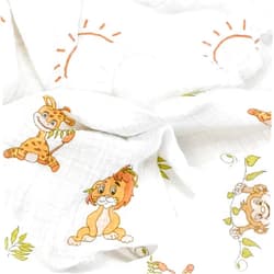 Brilliant Bambino Baby Swaddle Receiving Blanket - 2 Pack | Boho Safari Animals & Sunrise Set | Muslin Cotton Blend | Newborn Essentials | Boys & Girls Baby Stuff | Swaddle Blanket