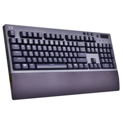 Thermaltake W1 Wireless Gaming Keyboard Cherry MX Blue, 2.4GH per Minute, Bluetooth 4.2, Low Energy Technology, USB Type-C Connection. GKB-WOW-BLSNUS-01,Titanium Gray
