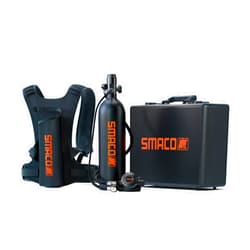 SMACO Scuba Tank Diving Equipment with 1.9L Capacity Portable Scuba Cylinder Supports 25-30 Minutes Underwater Breath S700 Diving Tank for Diving Practice/Underwater Photography/Diving Work