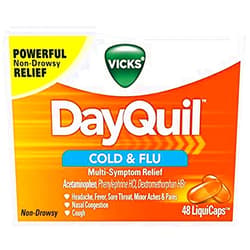 Vicks Dayquil Cold and Flu Relief Liquicaps, 2 Ounce