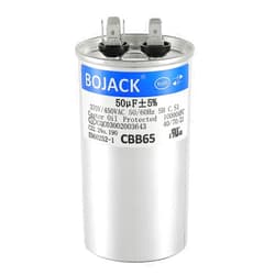 BOJACK 50 uF ±5% 50 MFD 370/450 V CBB65 Round Run Start Capacitor for AC Motor Run or Fan Start and Cool or Heat Pump Air Conditione