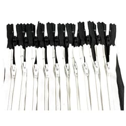 YKK 100 Pieces Ykk #3 Nylon Coil Zippers, Colorful Sewing Zippers Supplies for Tailor Sewing Crafts, 20 Assorted Colors or Black and White (7 Inches, Black & White)