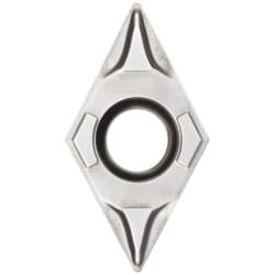 Sandvik Coromant CoroTurn 107 Cermet Turning Insert, DCMT, 55 Degree Diamond, PF Chipbreaker, CT5015 Grade, Uncoated, DCMT 3(2.5)0-PF, 3/8