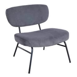 ALPHA HOME Side Chair Living Room Chairs Velvet Dining Chairs Armless Chair Light Luxury Accent Chair with Upholstered Leisure Lounge Chair Modern Industrial Minimalist Single，Grey.