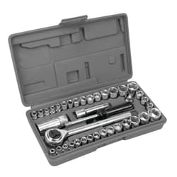 Performance Tool W1173 SAE/Metric 40-Piece SAE and Metric Socket Set, 1/4-Inch & 3/8-Inch Drive