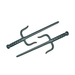ULTIMATE FIGHT GEAR Ultimate - Hard Plastic Training Rubber Sai Black (Large)