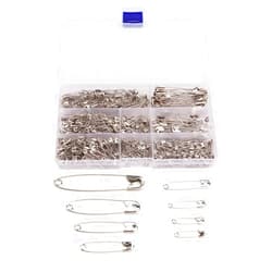 HERCHR 460 Pcs Safety Pins 7 Sizes, Safety Pins for Clothes, Stainless Steel Safe Multifunction Sturdy Reusable for Home Office Use Art Craft Sewing Jewelry Making