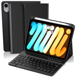 YUNPLE for iPad mini 7th 6th Gen Keyboard Case with Pencil Holder - Detachable Magnetic Cover for iPad mini 7 (2024 A17 Pro) & iPad mini 6 (2021) 8.3 Inch, Multi-Angle Stand & Long Battery Life