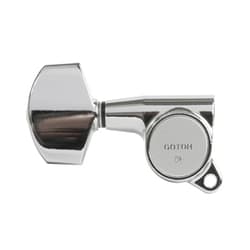 Gotoh Large Schaller-Style Knob Tuning Machines, 3 Left & 3 Right, Chrome