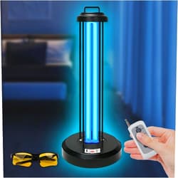 Coospider-repta 38W UV Light, Portable Ultraviolet Light with 3-Gear Timer and Remote Control, 110V UV Light, 99.99% UVC Cleaning Lamp for Home, Office, Hotel, School