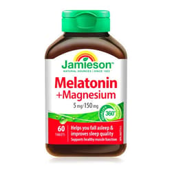 Jamieson Laboratories Jamieson Melatonin with Magnesium 5mg/150mg, 60 Tablets