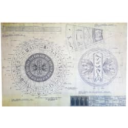 Stargate Coverstone Plan and Details Sketch Print 11 x 17 Inch Poster Litho