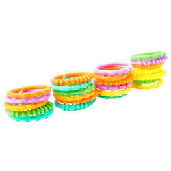 Bright Starts Lots of Links Rings Toys for Stroller or Carrier Seat, BPA-Free, Ages 0 Months Plus, Multicolor, 24 Count