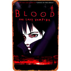 KIVYYB Blood: The Last Vampire Movie Poster Metal Plaque Tin Sign,Vintage Metal Pub Club Cafe bar Home Wall Art Decoration Poster Retro 8x12 inches