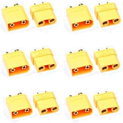 Aiyoyo XT90 Male Female Connector Set Plugs for RC Lipo Battery Motor,6 Male Connectors + 6 Female Connectors with Heat Shrink