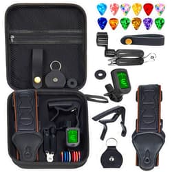 ASZUNE Guitar Accessories Kit:Strap,Capo,Picks,GuitaTuner,guitar string winders,Premium Guitar Gifts for Men, Beginners