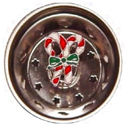 Billy Joe Homewares Candy Canes Enamel Novelty Kitchen Sink Strainer