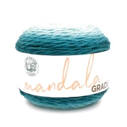 Lion Brand Yarn Mandala Gradient, Multicolor Yarn for Knitting, Crochet and Crafting, Dark Teal, 1 Pack