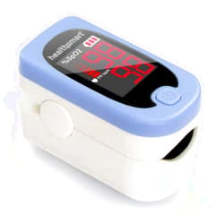 HealthSmart Pulse Oximeter for Fingertip, Displays Blood Oxygen Saturation & Pulse Rate, Accurate & Reliable, Batteries & Lanyard Included