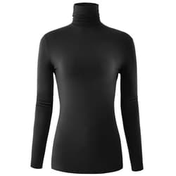AUHEGN Women's Long Sleeve Lightweight Turtleneck Top Pullover Casual Active Layer Tops Shirts
