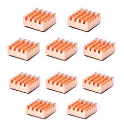 Easycargo 10pcs 14mm VRAM Copper Heatsink + Thermal Conductive Adhesive Tape for Cooling Cooler GPU Chips VRAM VGA RAM GPU (14mmx12mmx5mm) (Copper 14mm)
