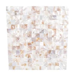 Reovatile 10 - Sheet Peel and Stick Mother of Pearl Backsplash for Bedroom and Bathroom, Kitchen Wall Decor Mother of Pearl (Nature, 12