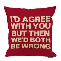 HGOD DESIGNS Pillowcase Humorous Sarcasm Humor Funny Quotes Throw Pillow 18 X 18 Inches Square Cotton Linen Pillowcase Cover Cushion