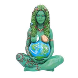 Boddenly Millennial Gaia Statue Gaia Statue Mother Earth Art Statue, Earth Mama Loves Everyone - Goddess Figure Figurine for Mother's Day Home and Garden Decorative Figurine (F - 6 inch)