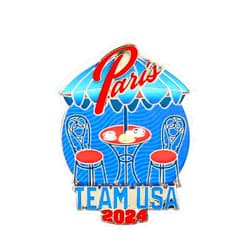 HONAV 2024 Paris Olympics Team USA Paris Cafe Lapel Pin