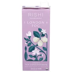 Rishi Tea London Fog Concentrate Beverage - USDA Certified Organic, Black Tea and Bergamot, Energy-Boosting - 32 fl oz Carton, 8 Servings