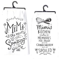 Primitives by Kathy Mimi Towel Bundle - Mimi is The Name Spoiling and Mimi's Kitchen Where Memories