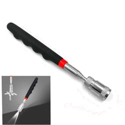 Lightstar Telescoping Magnetic Flashlight Pickup Tool with LED Light, Magnet Stick Rod Extendable 7.5