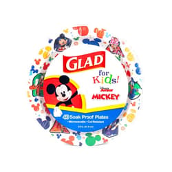 Glad Disney Mickey Mouse Paper Plates for Kids - 40 Count, 8.5