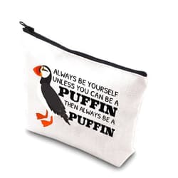 BDPWSS Puffins Gifts Puffin Bird Lover Gift Always Be Yourself Unless You Can Be A Puffin Then Always Be A Puffin Makeup Bag (Can be Puffin)