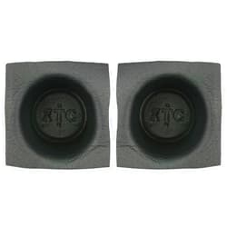 Install Bay Speaker Baffle 6 1/2 Inch Round Large Frame Pair- VXT60, Black