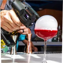 LÜZHONG Premium Cocktail Smoker Flavour Blaster Cocktail Bubble Maker Portable Handheld Smoking Gun for Meat, Sous Vide, Cocktail Drinks & Cheese (Kit)