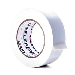 Gaffer Power Real Professional Premium Grade Gaffer Tape Made in The USA - White 2 Inch X 30 Yards - Heavy Duty Gaffer's Tape - Non-Reflective - Multipurpose - Better Than Duct Tape