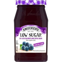Smucker's Low Sugar Concord Grape Jelly 15.5oz Jars (Pack of 3)