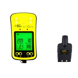 Binli Digital Multi Gas Monitor LCD Display Rechargeable Battery Powered Alarmable Portable 4 in 1 Gas Detector Meter Tester Analyzer with Professional Sampling Pump
