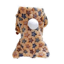 Generic Pet Clothes Flannel Dog Costume Dog Cold Weather Coats Cat Apparel Soft Flannel Doggie Jumpsuit Clothes Pet Four Legged Pajamas