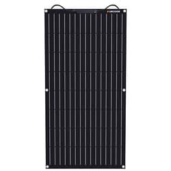 AUECOOR 100w 12v ETFE flexible Monocrystalline Solar Panel Module with Connector Charger Off-Grid for RV Boat Cabin Van Car Uneven Surfaces