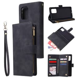 ZORSOME Flip Leather Wallet Case for Samsung Galaxy S10 Lite, Premium PU Leather Wallet Case Kickstand Protective Cover with ID&Credit Card + Wrist Strap