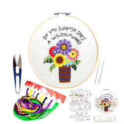 BERYA Embroidery Kit Including Embroidery Hoop,Color Threads and Embroidery Scissors for Beginners-Handmade Needlepoint Kits for Adults Kids …